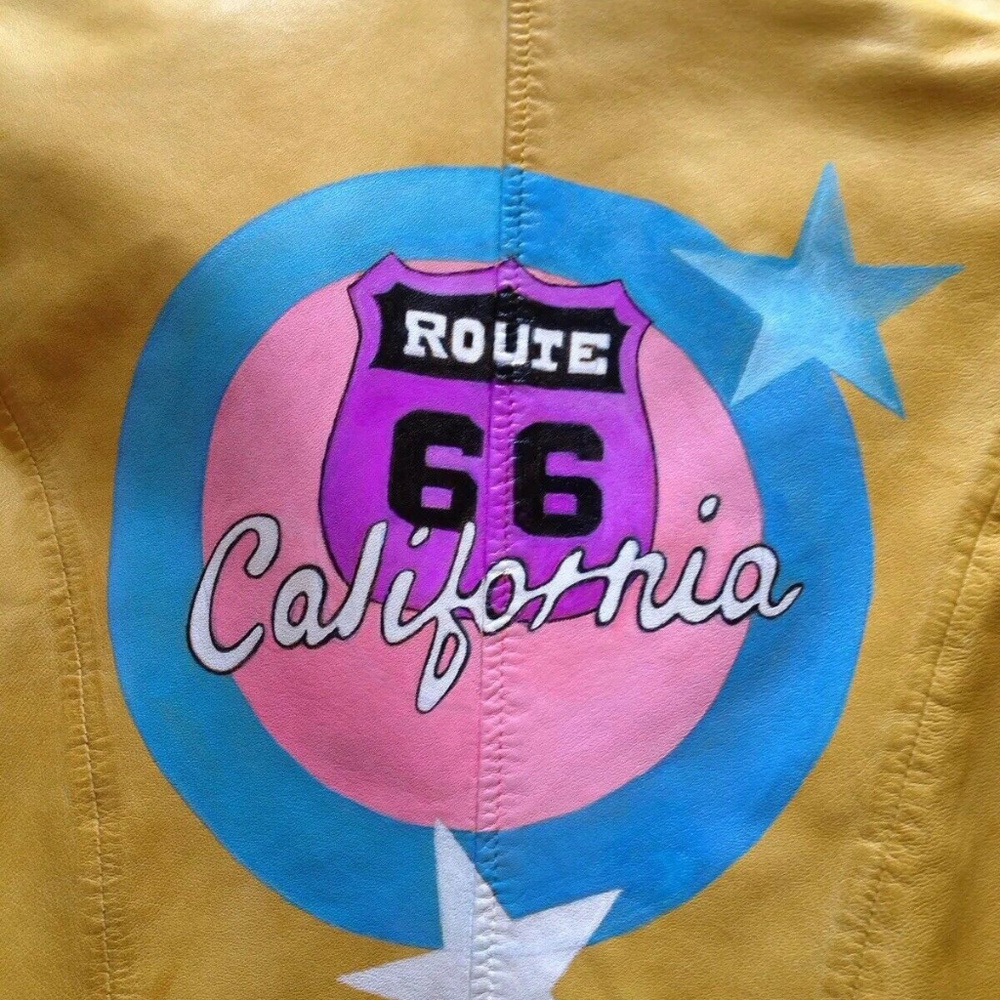 leather jacket biker distressed italian brand - Picture 8 of 10